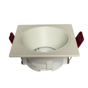 Rama Simpla, Pentru Spot Incastrat GU10, Patrata, Alb