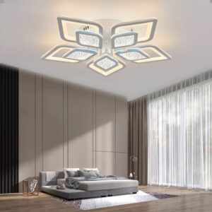 Lustra LED, Cu Telecomanda, 3 Tipuri De Lumina, Intensitate Reglabila, 180W, Alb
