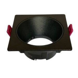 Rama Simpla, Pentru Spot Incastrat GU10, Patrata, Negru