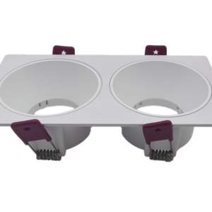 Rama Dubla, Pentru Spot Incastrat GU10, Alb