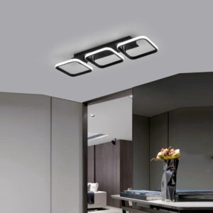 Lustra LED, 3 Tipuri De Lumina, 60W, Negru