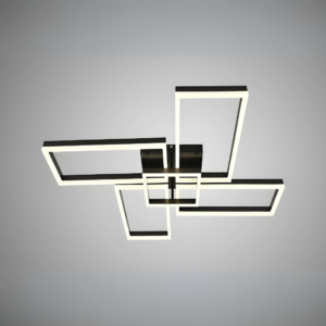 Lustra LED, Cu Telecomanda, 3 Tipuri De Lumina, Intensitate Reglabila, 136W, Maro