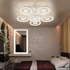 Lustra LED, cu Telecomanda, 3 Tipuri de Lumina, Intensitate Reglabila, 192W, Alb
