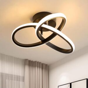 Lustra LED, 3 Tipuri De Lumina, 33W, Negru