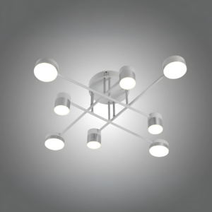 Lustra LED, Cu Telecomanda, 3 Tipuri De Lumina, Intensitate Reglabila, 96W, Alb