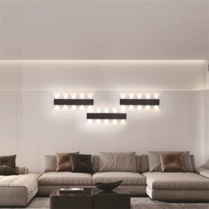 Aplica LED, 3 Tipuri De Lumina, 20W+18W, Negru