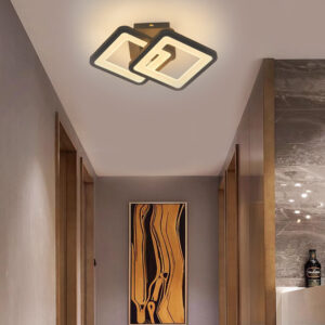 Lustra LED, Cu Telecomanda, 3 Tipuri De Lumina, Intensitate Reglabila, 52W, Negru