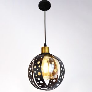 Pendul RFAN, Model 4178/1, cu Abajur, 1 x E27, Inaltime Reglabila, Negru