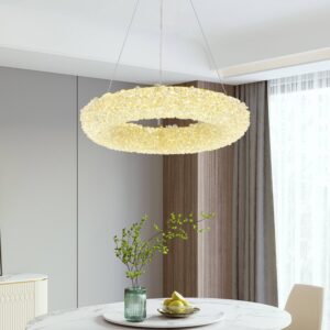 Candelabru LED RFAN, Model 5558/400, Textura Cristal, Metal, 88W, Auriu