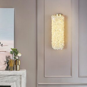 Aplica LED, Textura Cristal, 3 Tipuri De Lumina, 10W, Auriu
