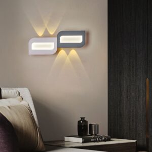 Aplica LED, 3D 3 Tipuri De Lumina, 56W, Alb/Gri