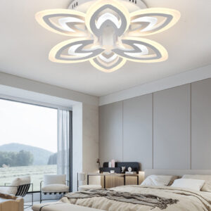 Lustra LED, cu Telecomanda, 3 Tipuri de Lumina, Intensitate Reglabila, 120W, Alb