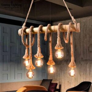 Pendul Rustic RFAN, Model 8395-6P, 6 X E27, Inaltime Reglabila