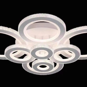 Lustra LED, Cu Telecomanda, 3 Tipuri De Lumina, Intensitate Reglabila, 336W, Alb