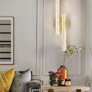 Aplica LED, Textura Cristal, 3 Tipuri De Lumina, 10W, Auriu