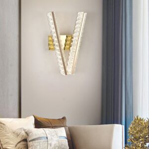 Aplica LED, Textura Cristal, 3 Tipuri De Lumina, 10W, Auriu