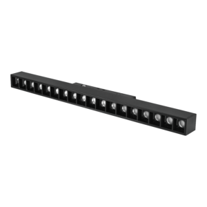 Grila LED Sina Magnetica Incastrata, Lumina Calda, 18W, Negru