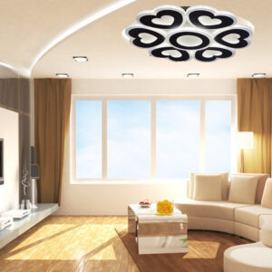 Lustra LED, cu Telecomanda, 3 Tipuri de Lumina, Intensitate Reglabila, 240W, Alb