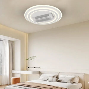 Lustra LED cu ventilator, DL2410-1, 6 Trepte de Viteză, Motor Cupru, Telecomandă, Mod Silențios