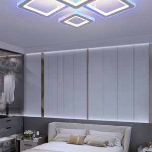 Lustra LED, Cu Telecomanda, 3 Tipuri De Lumina Plus Lumina RGB, Intensitate Reglabila, 126W, Alb