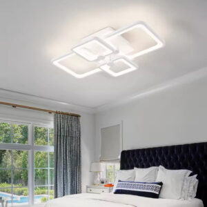 Lustra LED, Cu Telecomanda, 3 Tipuri De Lumina, Intensitate Reglabila, 128W, Alb