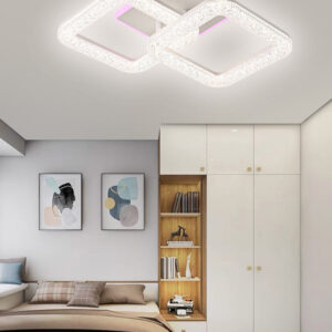 Lustra LED, Cu Telecomanda, 3 Tipuri De Lumina Plus Lumina RGB, Intensitate Reglabila, 47W, Alb