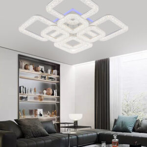 Lustra LED, Cu Telecomanda, 3 Tipuri De Lumina Plus Lumina RGB, Intensitate Reglabila, 137W, Alb