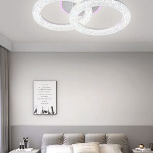 Lustra LED, Cu Telecomanda, 3 Tipuri De Lumina Plus Lumina RGB, Intensitate Reglabila, 44W, Alb