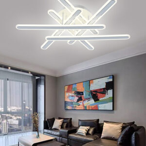 Lustra LED, Cu Telecomanda, 3 Tipuri De Lumina, Intensitate Reglabila, 126W, Alb