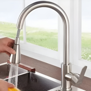 Baterie Bucatarie Extractabila, Inox, Smack