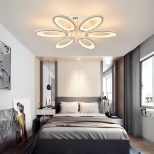 Lustra LED, cu Telecomanda, 3 Tipuri de Lumina, Intensitate Reglabila, 132W, Alb