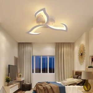 Lustra LED, Cu Telecomanda, 3 Tipuri De Lumina, Intensitate Reglabila, 30W, Alb