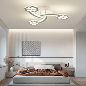 Lustra LED, Cu Telecomanda, 3 Tipuri De Lumina Plus Lumina RGB, Intensitate Reglabila, 92W, Alb