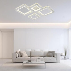 Lustra LED, cu Telecomanda, 3 Tipuri de Lumina, Intensitate Reglabila, 160W, Alb