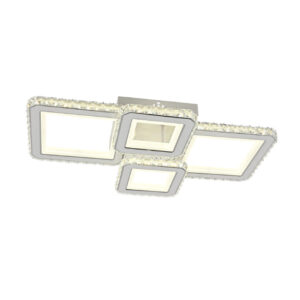 Lustra LED, cu Telecomanda, 3 Tipuri de Lumina, Intensitate Reglabila, 160W, Alb