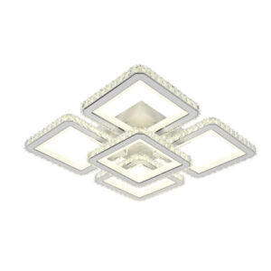 Lustra LED, cu Telecomanda, 3 Tipuri de Lumina, Intensitate Reglabila, 240W, Alb