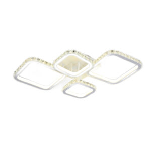 Lustra LED, cu Telecomanda, 3 Tipuri de Lumina, Intensitate Reglabila, 152W, Alb