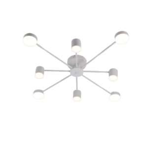 Lustra LED, cu Telecomanda, 3 Tipuri de Lumina, Intensitate Reglabila, 96W, Alb