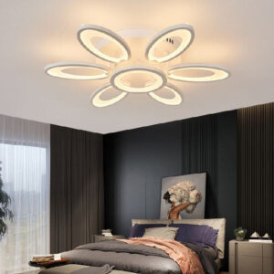 Lustra LED, Cu Telecomanda, 3 Tipuri De Lumina, Intensitate Reglabila, 156W, Alb