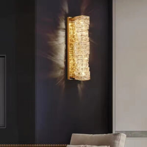 Aplica LED, Textura Cristal, 3 Tipuri De Lumina, 20W, Auriu