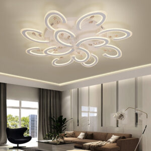 Lustra LED, cu Telecomanda, 3 Tipuri de Lumina, Intensitate Reglabila, 280W, Alb