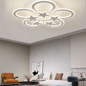 Lustra LED, Cu Telecomanda, 3 Tipuri De Lumina, Intensitate Reglabila, 200W, Alb
