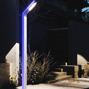 Stalp LED Iluminat Stradal, Lumina Rece, 30W, 3.5m, Gri