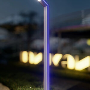 Stalp LED Iluminat Stradal, Lumina Rece, 30W, 3m, Gri