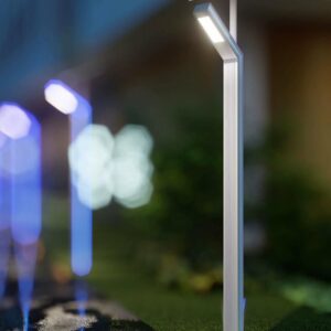 Stalp LED Iluminat Stradal, cu Panou Solar, Lumina Rece, 30W, 3m, Gri