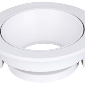 Rama Simpla Reglabila, Pentru Spot Incastrat GU10, Rotunda, Alb