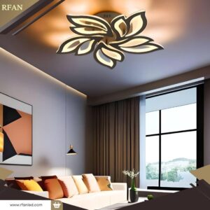 Lustra LED, cu Telecomanda, 3 Tipuri de Lumina, Intensitate Reglabila, 120W, Negru