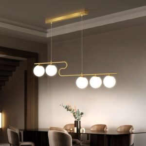 Lustra RFAN, Model 5505/5, Cu Abajururi, 5 X G9, Auriu