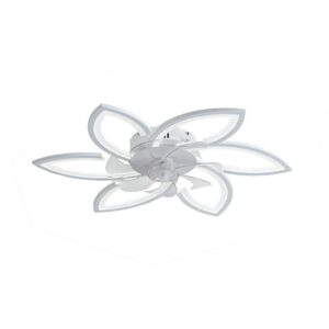Lustra LED, cu Ventilator si Telecomanda, 3 Tipuri De Lumina, Intensitate Reglabila, 81W, Alb