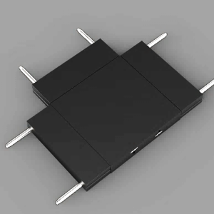 Conector Forma T, Sina Magnetica Aplicata Slim, Negru